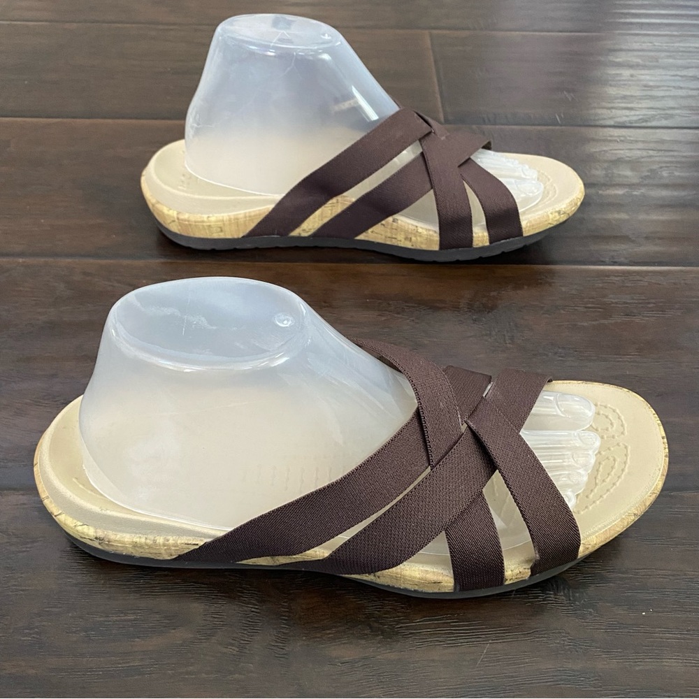 CROCS Brown and Tan Sandals